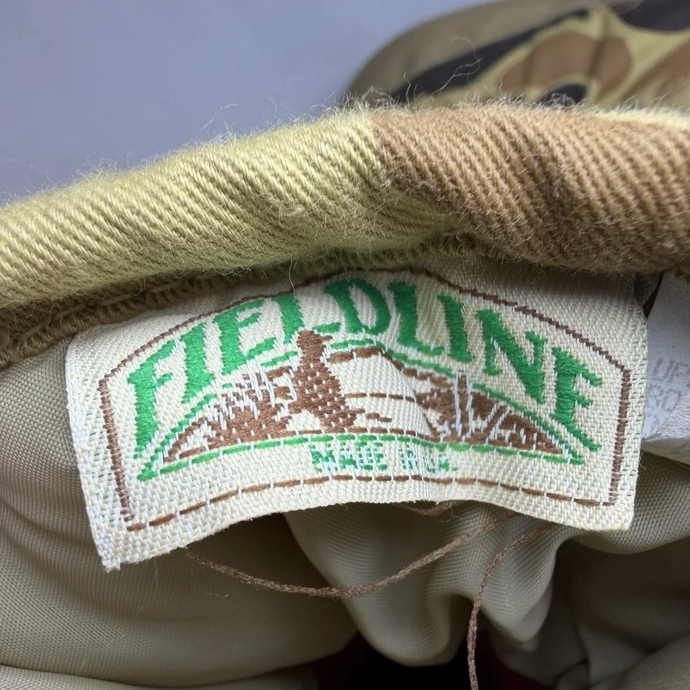 Vintage Fieldline Lightweight Warm Hunting Camping Booties Brown‎ Camo Sz M